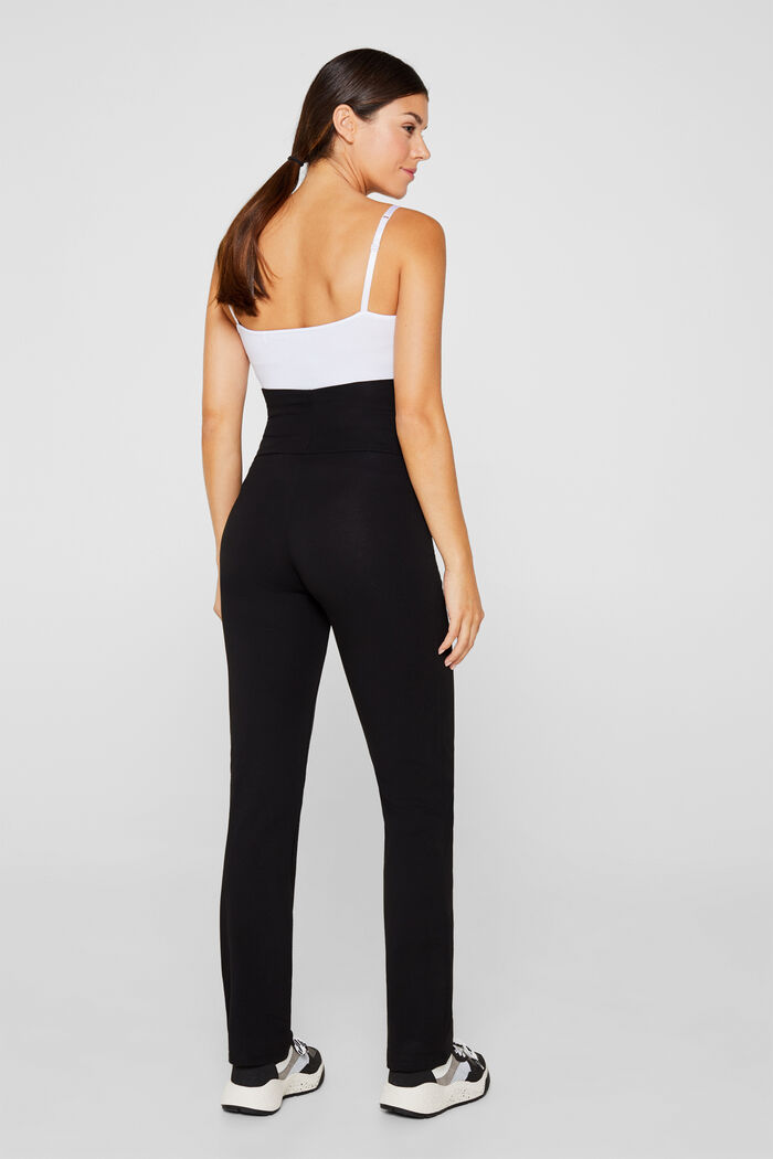 Jersey trousers with an over-bump waistband, BLACK, detail image number 0