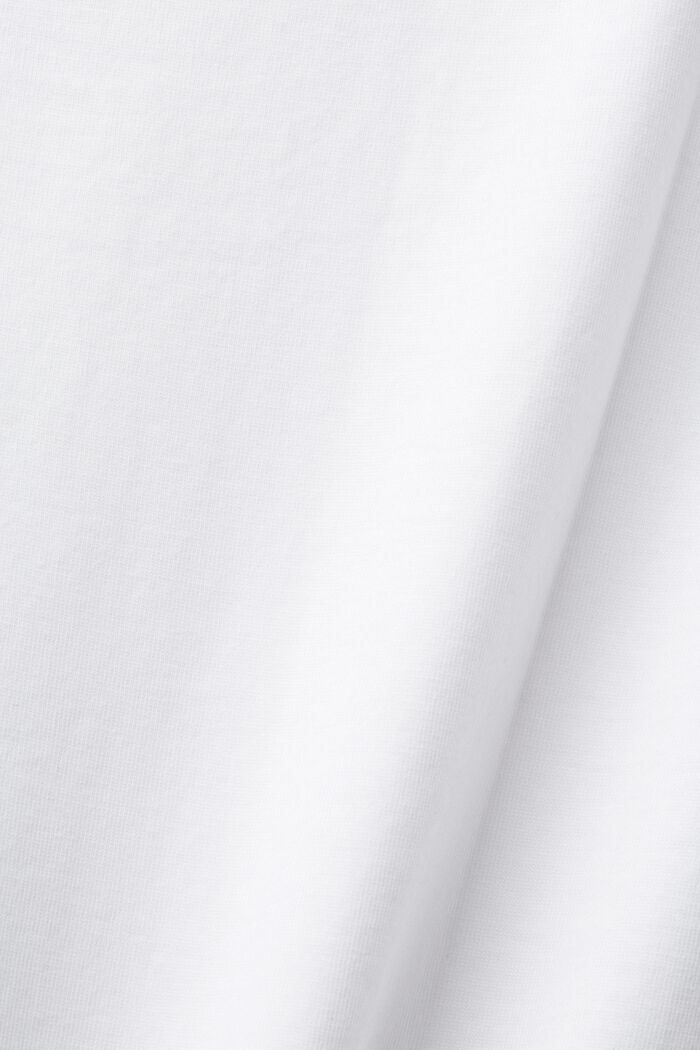 Cotton T-shirt, WHITE, detail image number 5