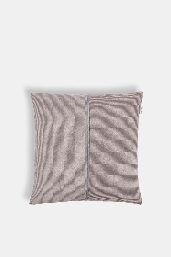 Cushion cover made of corduroy velvet, GREY, overview