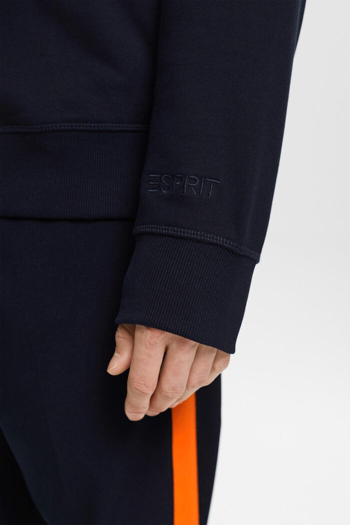 Sweatshirt with embroidered sleeve logo, NAVY, detail image number 2