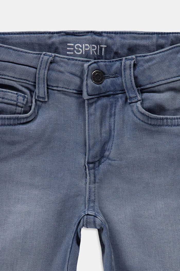 Denim shorts with an adjustable waistband, BLUE BLEACHED, detail image number 2