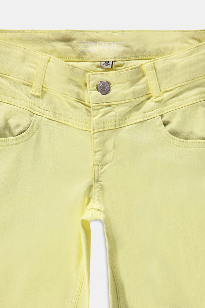 Capri trousers with an adjustable waistband, LIME YELLOW, detail image number 2