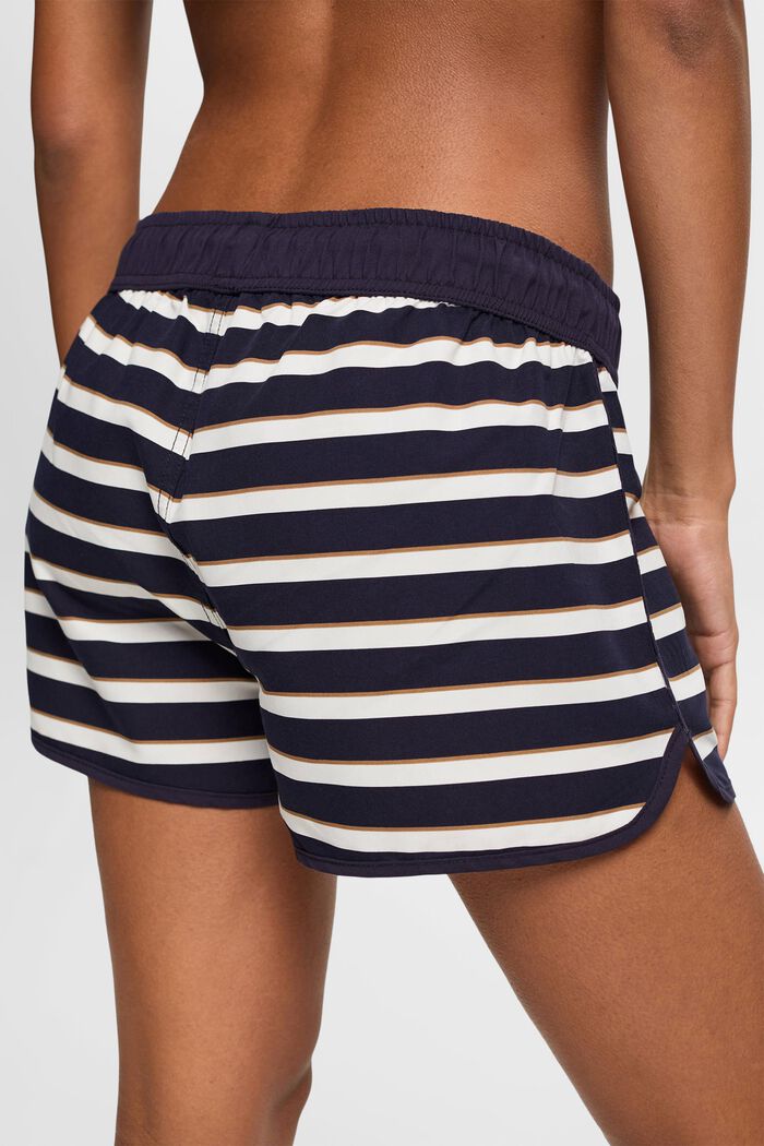Striped beach shorts, NAVY, detail image number 4