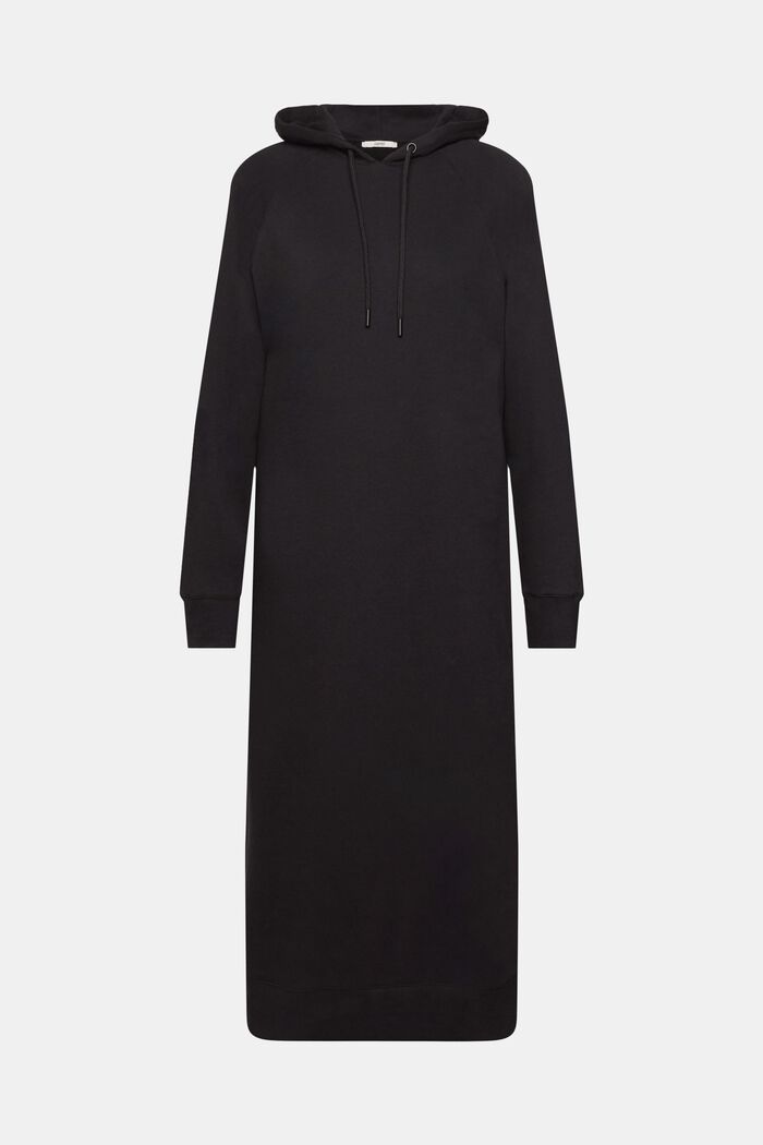 Elongated hoodie dress, BLACK, detail image number 5