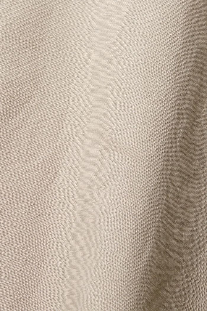 Blouse in blended linen, LIGHT TAUPE, detail image number 4