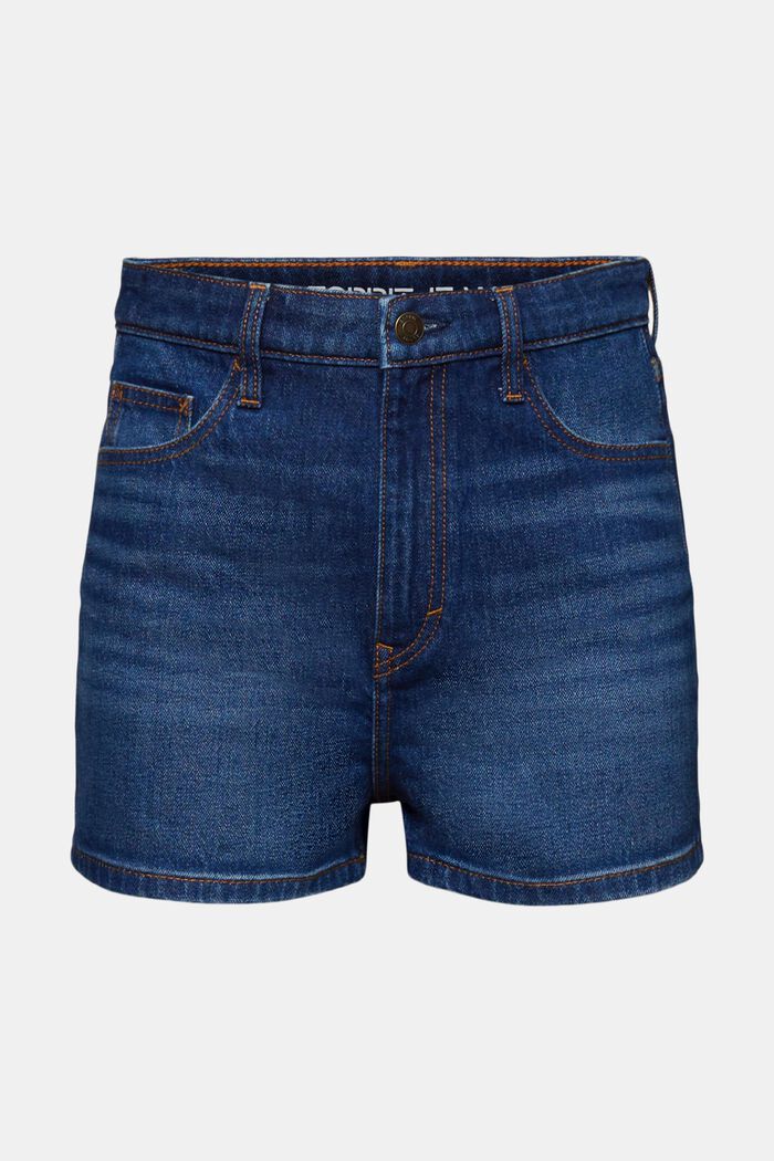 Ultra High Denim Shorts, BLUE DARK WASHED, detail image number 6
