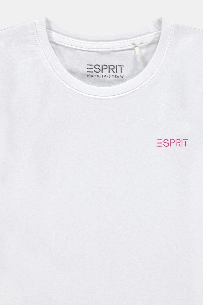 Double pack of stretch cotton T-shirts, WHITE, detail image number 2