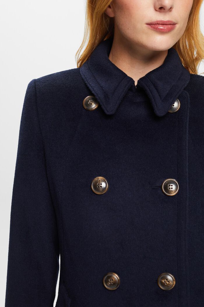 Recycled: wool blend coat, NAVY, detail image number 2