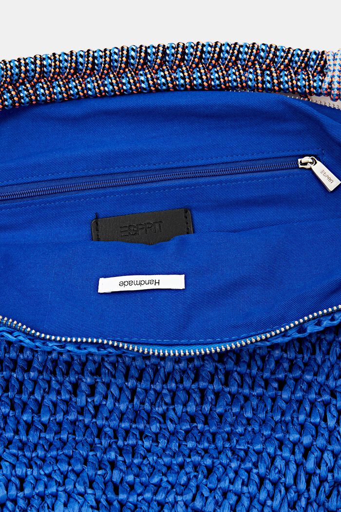 Crochet Hobo Bag, BRIGHT BLUE, detail image number 2