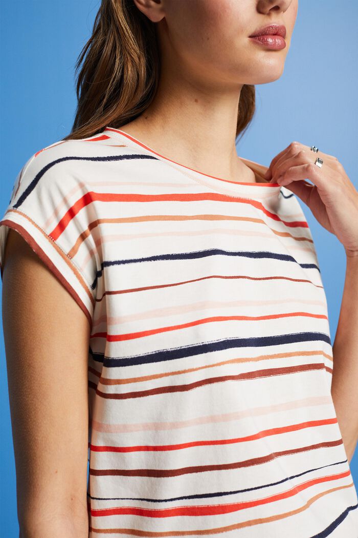 Striped t-shirt, 100% cotton, ICE, detail image number 2
