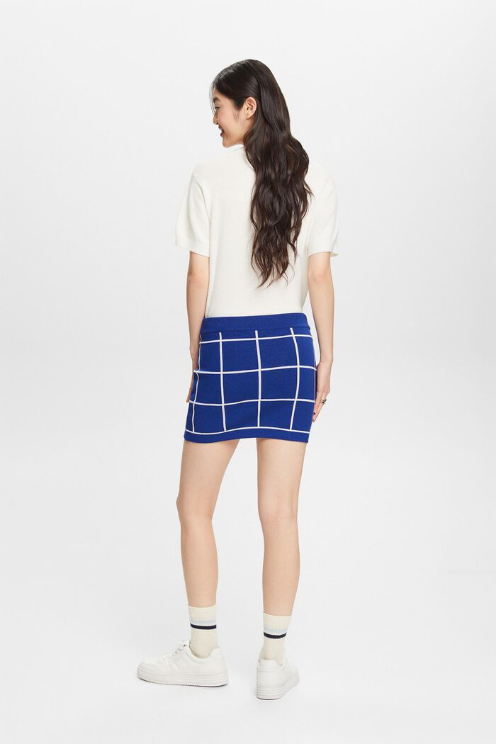Jacquard-Knit Mini Skirt, BRIGHT BLUE, detail image number 2