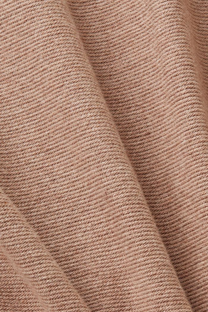 Cotton Jacquard Sweater, LIGHT TAUPE, detail image number 5
