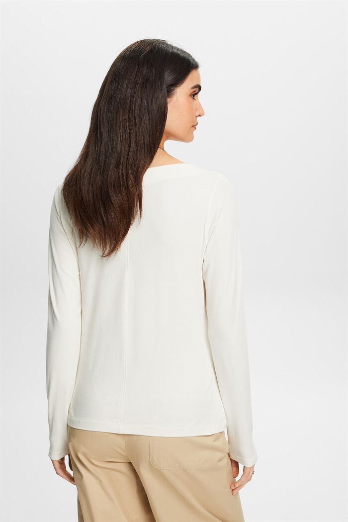 Cotton Longsleeve Top, ICE, detail image number 3