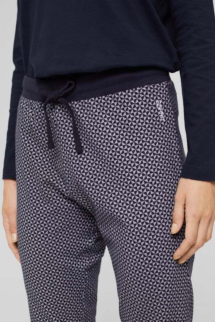 Jersey pyjama bottoms made of 100% organic cotton, NAVY, detail image number 2