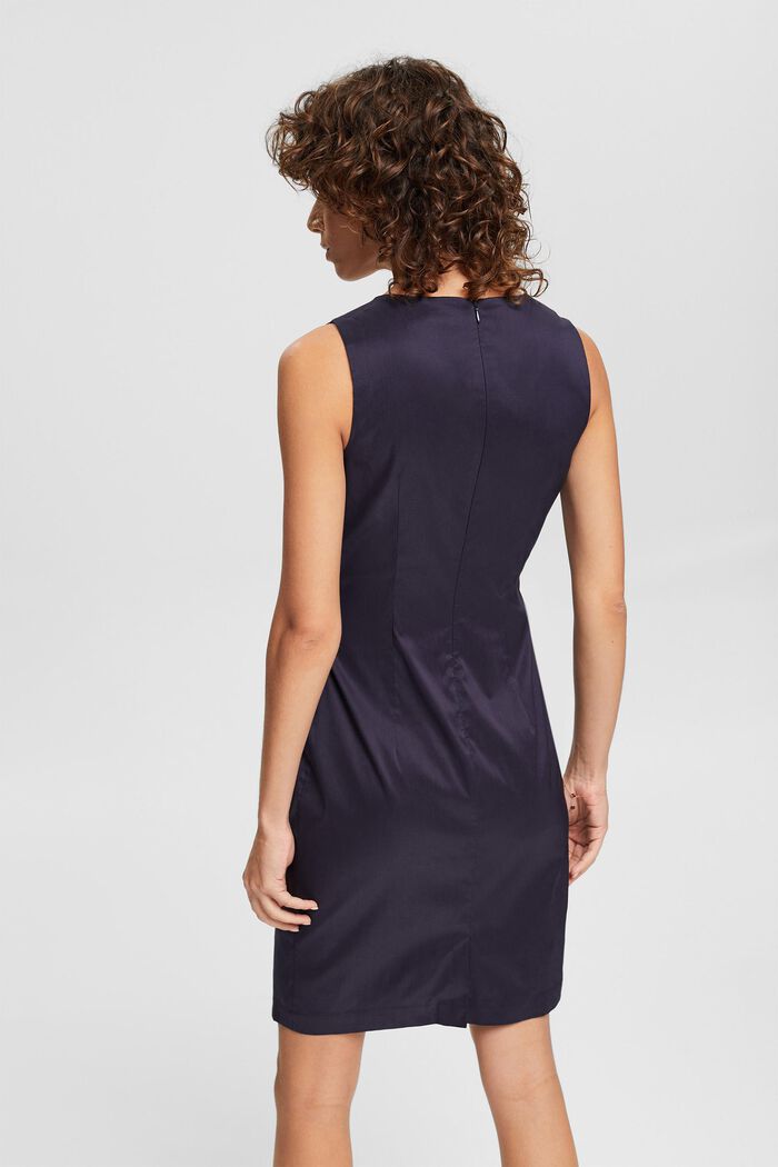 Dress with a fixed cinch belt, NAVY, detail image number 2