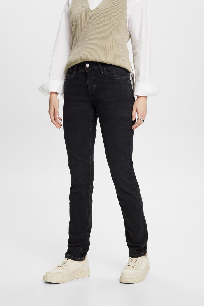 Mid-Rise Slim Jeans, BLACK RINSE, detail image number 0