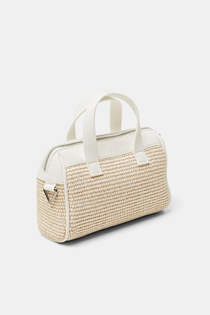 Small Straw Handbag, OFF WHITE, detail image number 3