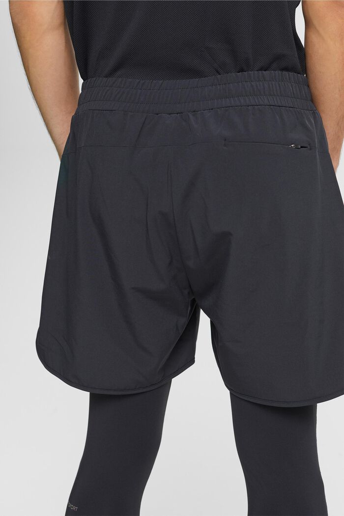 2-in-1 shorts with leggings, E-DRY, BLACK, detail image number 4
