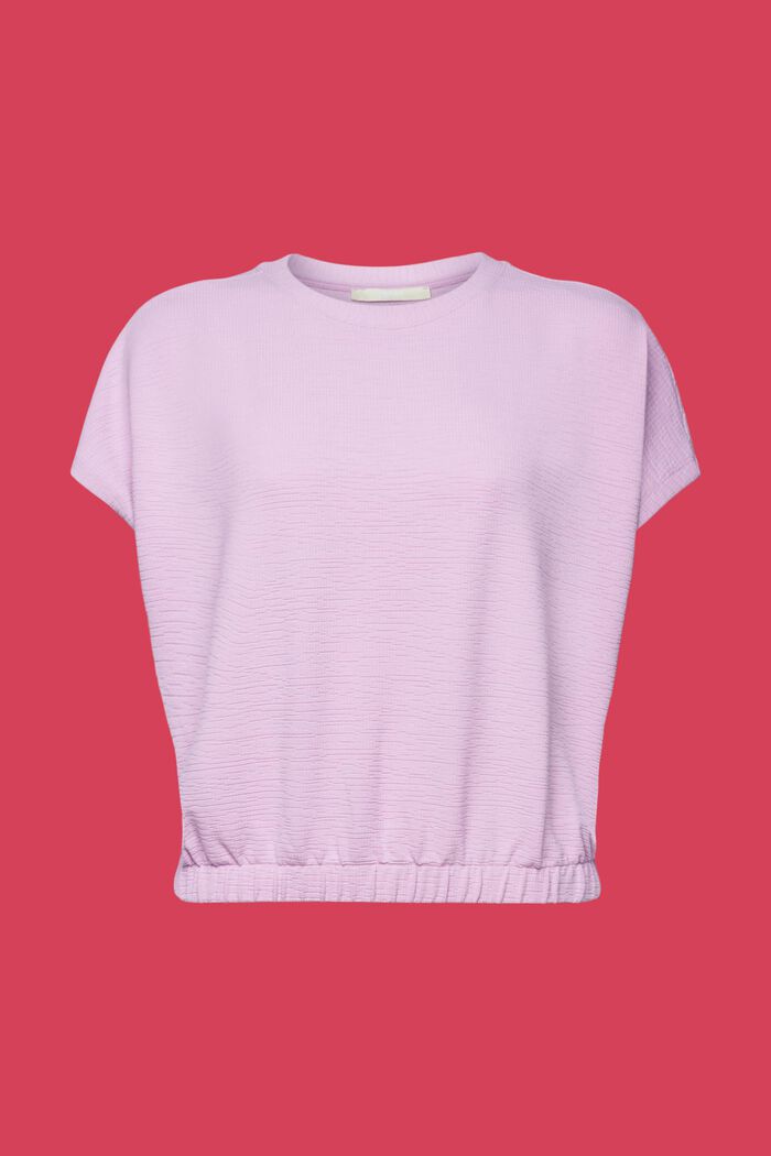 Knit Blouson T-Shirt, VIOLET, detail image number 6