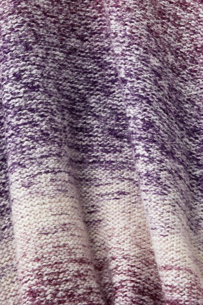 Colour gradient knit cardigan, DARK PURPLE, detail image number 4