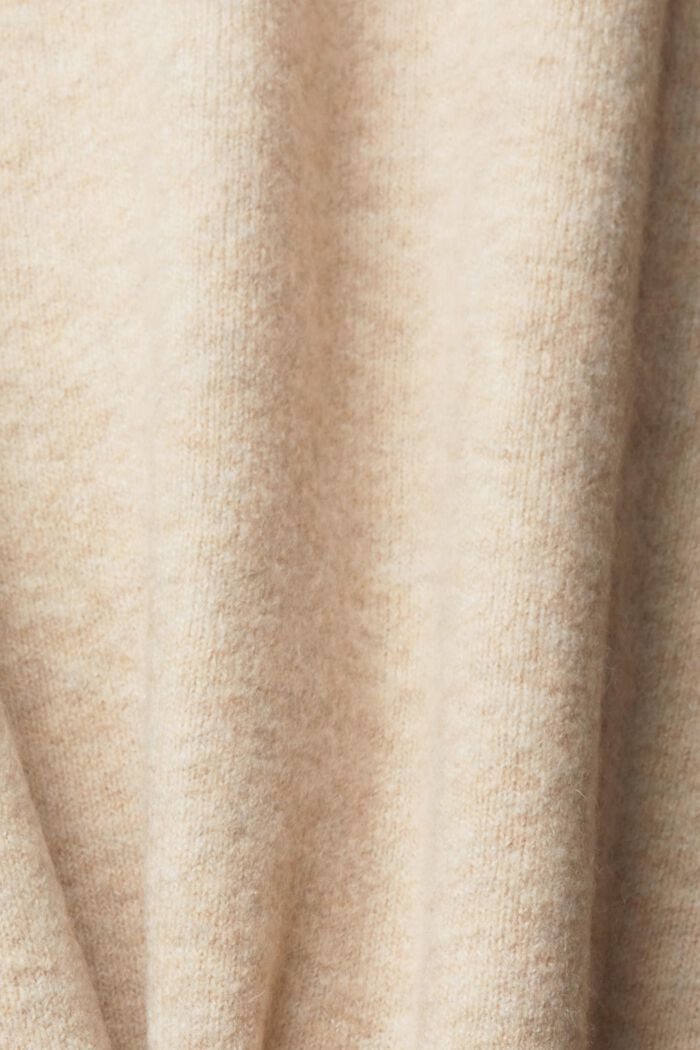Sleeveless wool blend cardigan, SAND, detail image number 5