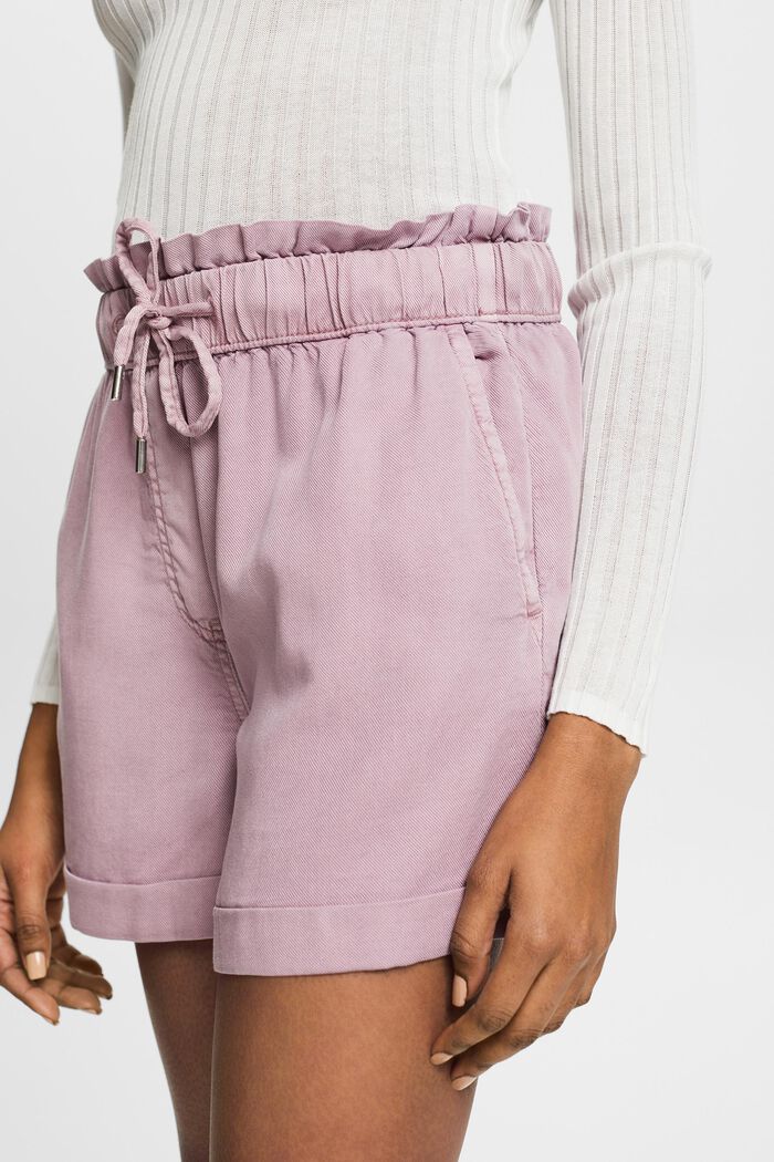 Twill Pull-On Shorts, MAUVE, detail image number 4