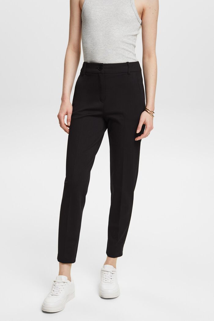 SPORTY PUNTO mix & match tapered trousers, BLACK, detail image number 0