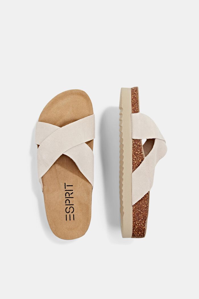 Sliders with crossed-over straps, DUSTY NUDE, detail image number 1