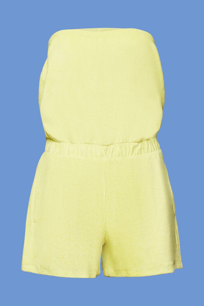 Recycled: terry beach jumpsuit, LIME YELLOW, detail image number 6