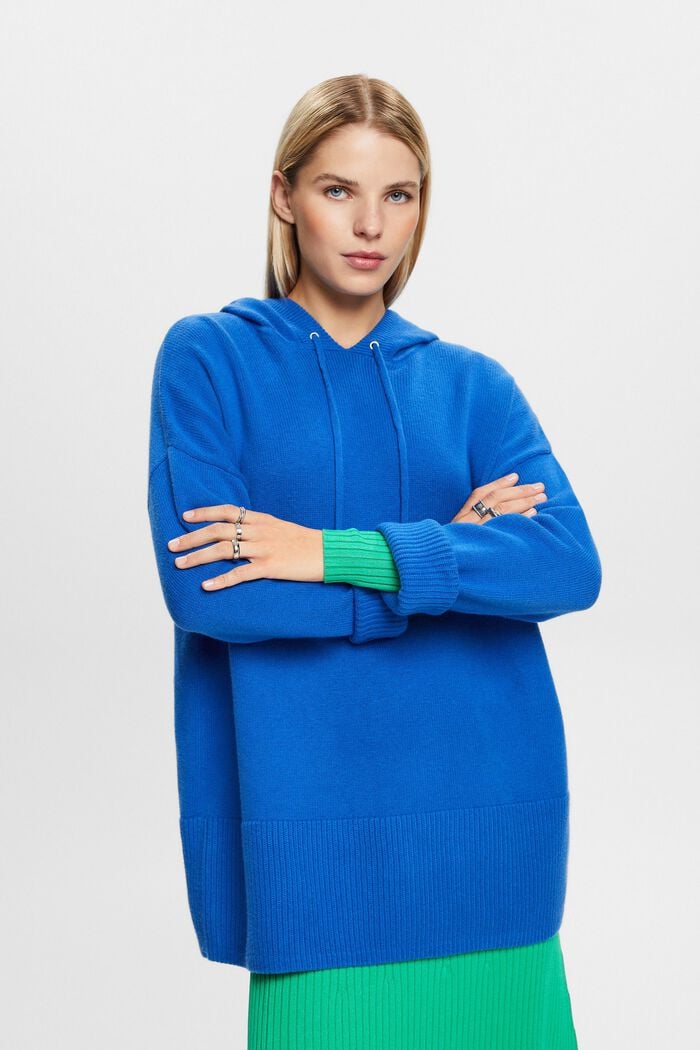 Sweater Hoodie, BRIGHT BLUE, detail image number 2