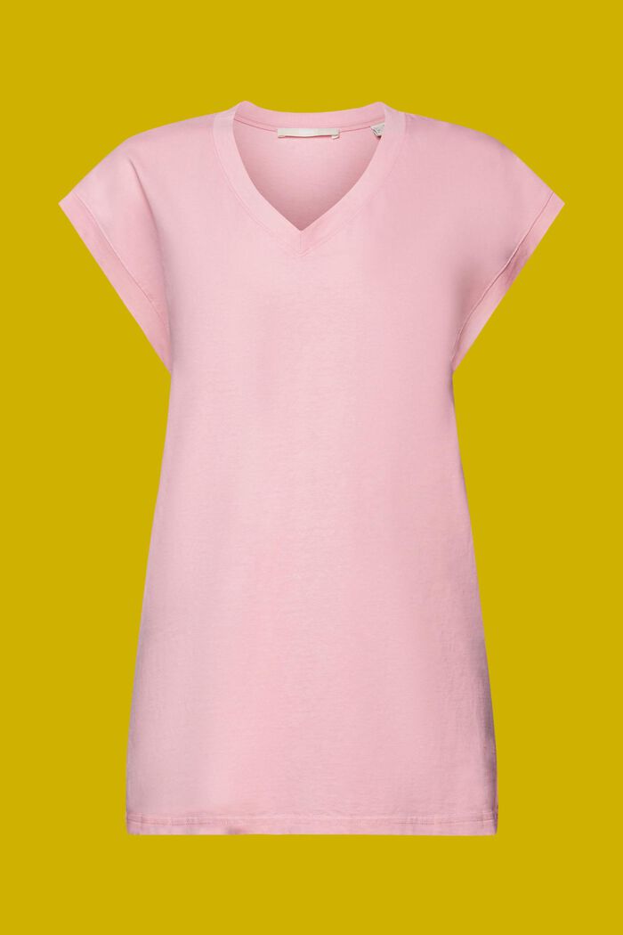 Long t-shirt, 100% cotton, PINK, detail image number 6