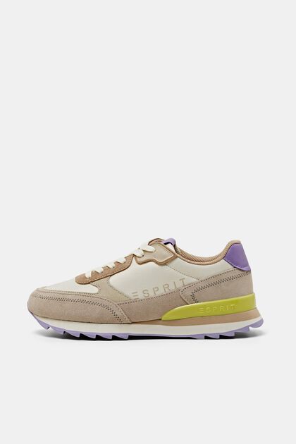 Multi-coloured trainers with real leather