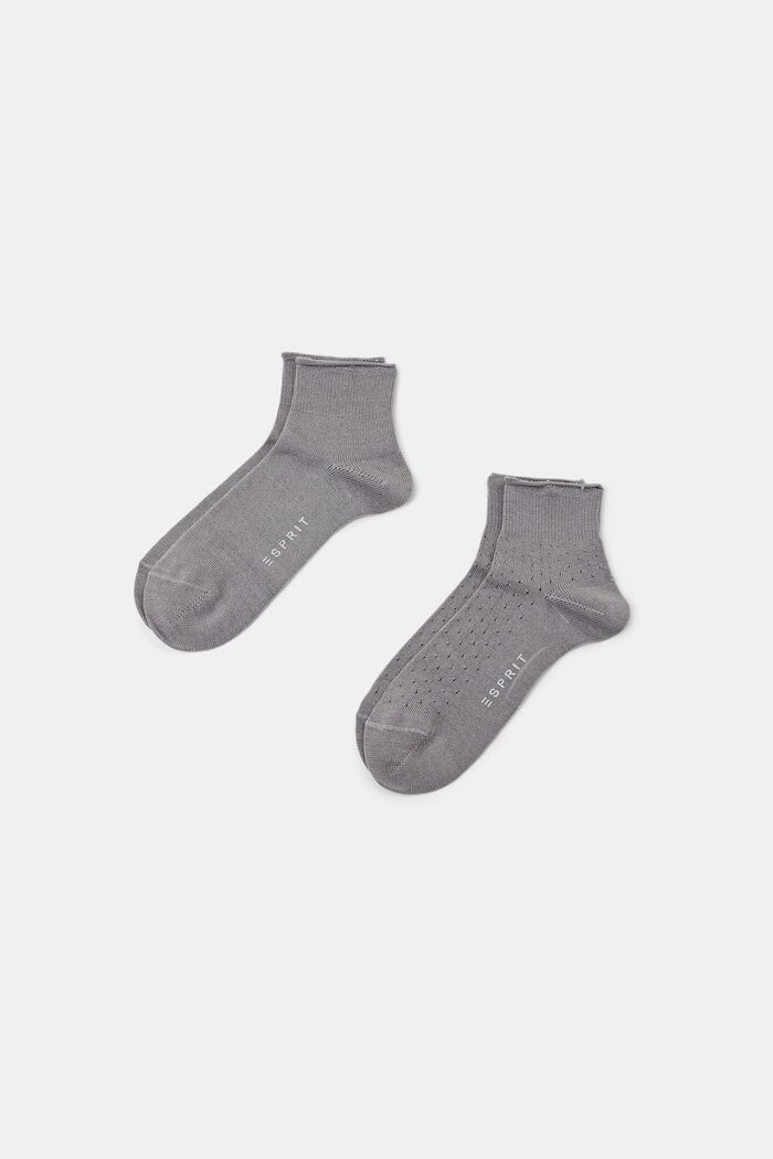 2-Pack Wool Blend Socks, HEMATITE, detail image number 0