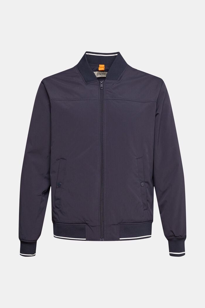 Made of recycled material: bomber jacket, NAVY, overview