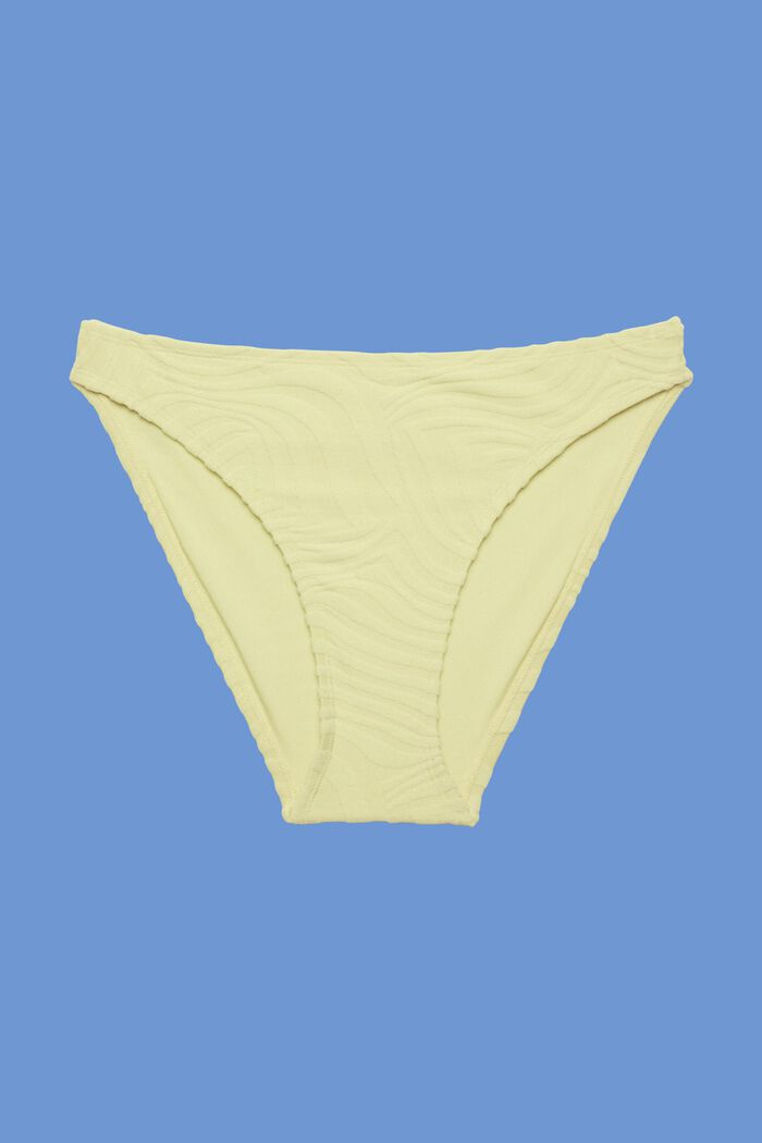 Recycled: jacquard bikini bottoms, LIME YELLOW, detail image number 3