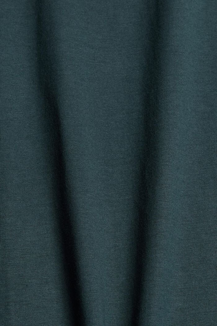 Jersey T-shirt with a print, 100% organic cotton, TEAL BLUE, detail image number 4