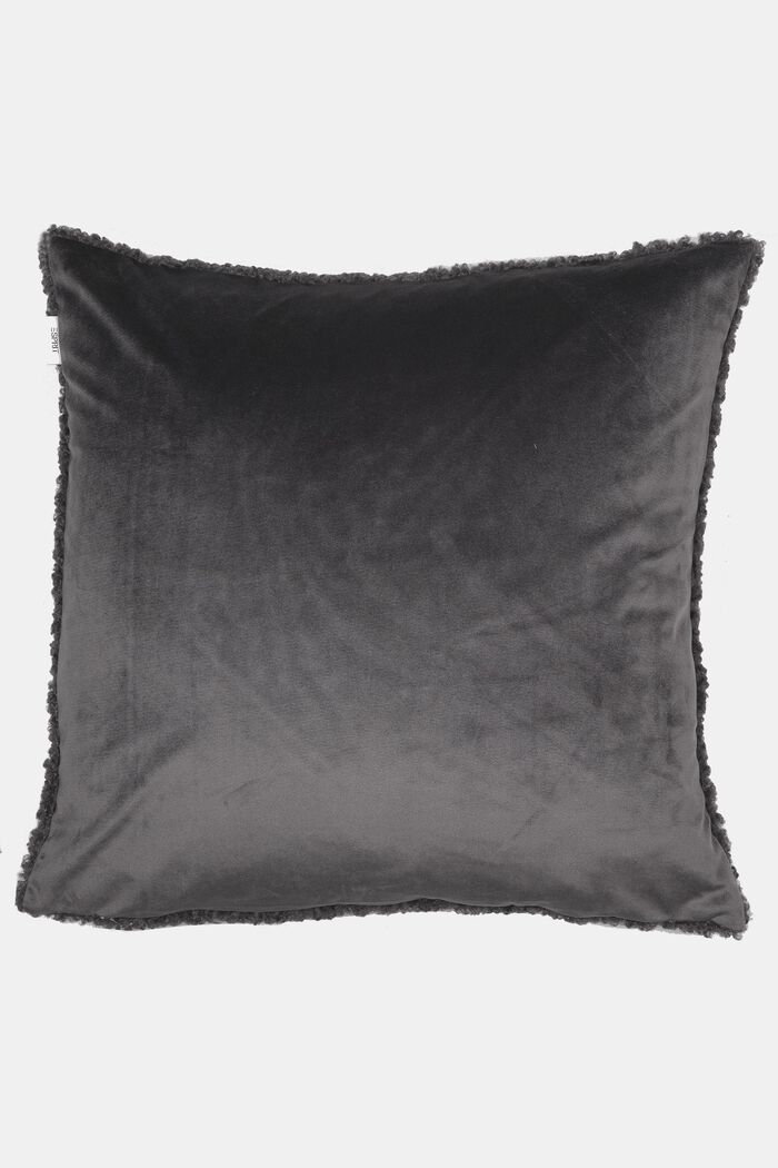 Plush cushion cover, ANTHRACITE, detail image number 2
