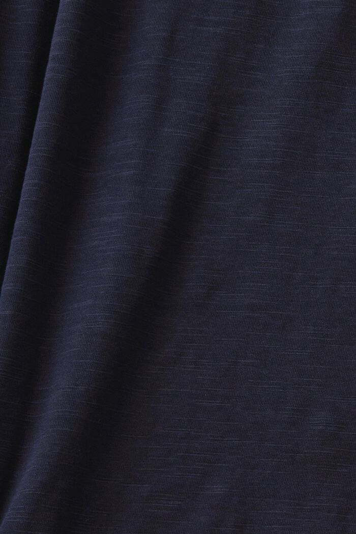 Cotton t-shirt with breast pocket, NAVY, detail image number 5