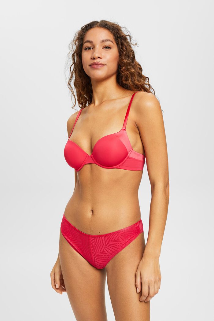 Underwired, padded bra, PINK FUCHSIA, detail image number 0