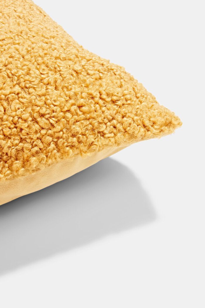 Plush cushion cover, CURRY, detail image number 1