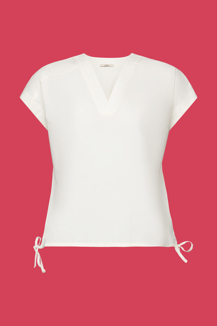 Sleeveless blouse, 100% cotton, OFF WHITE, detail image number 5