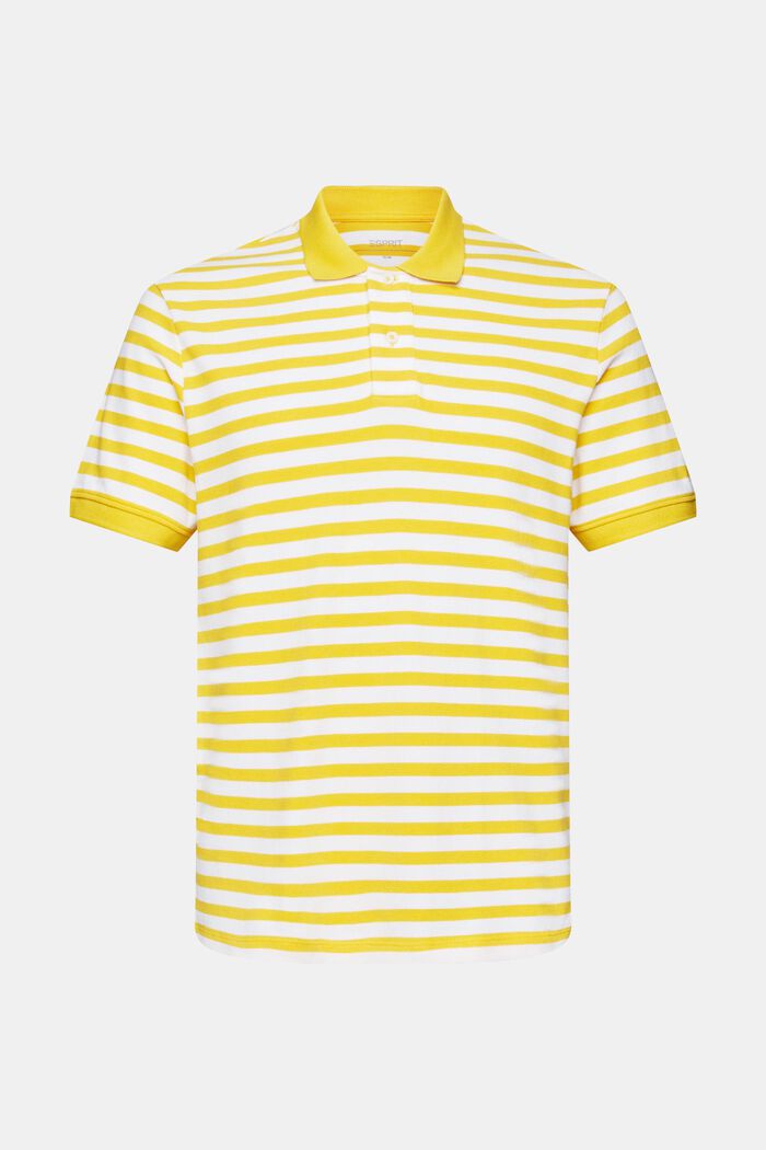 Striped slim fit polo shirt, GOLDEN ORANGE, detail image number 5