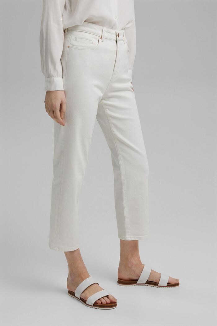 Stretch jeans in organic cotton, OFF WHITE, detail image number 0