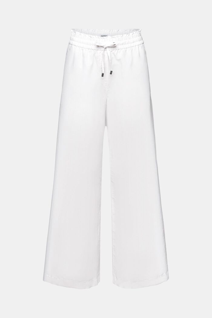 Cotton-Linen Pants, WHITE, detail image number 7