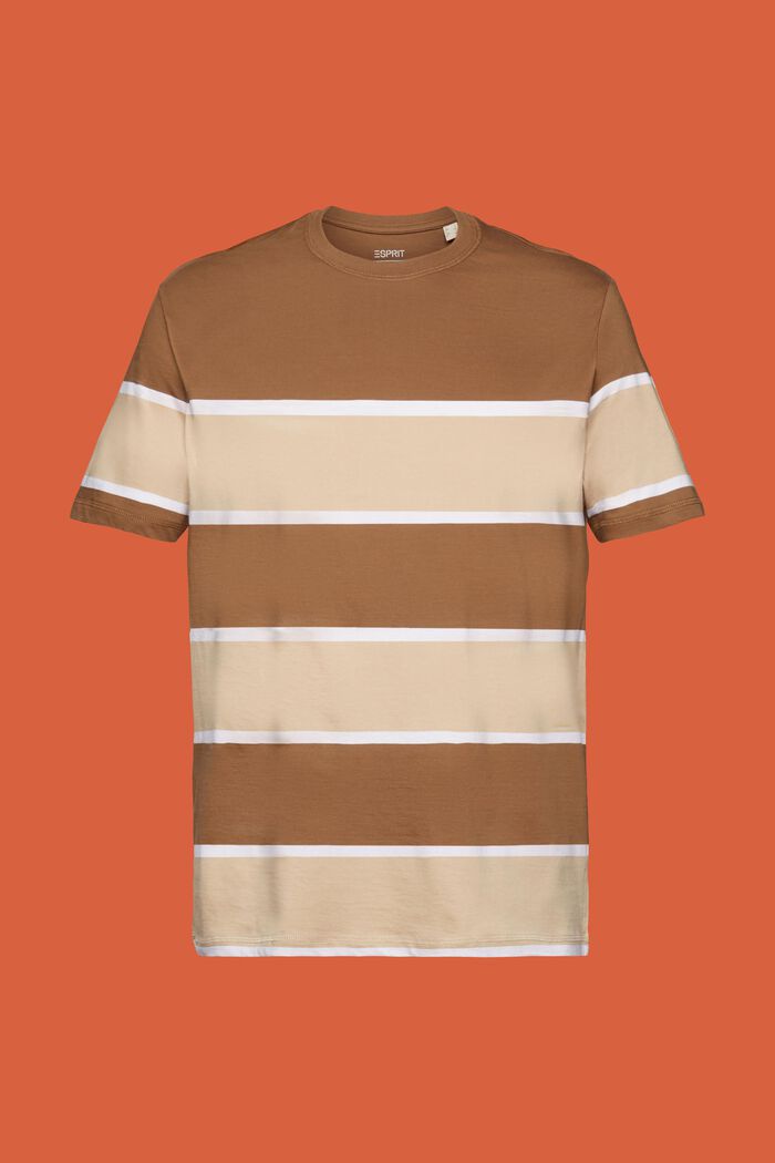 Striped t-shirt, 100% cotton, PALE KHAKI, detail image number 6