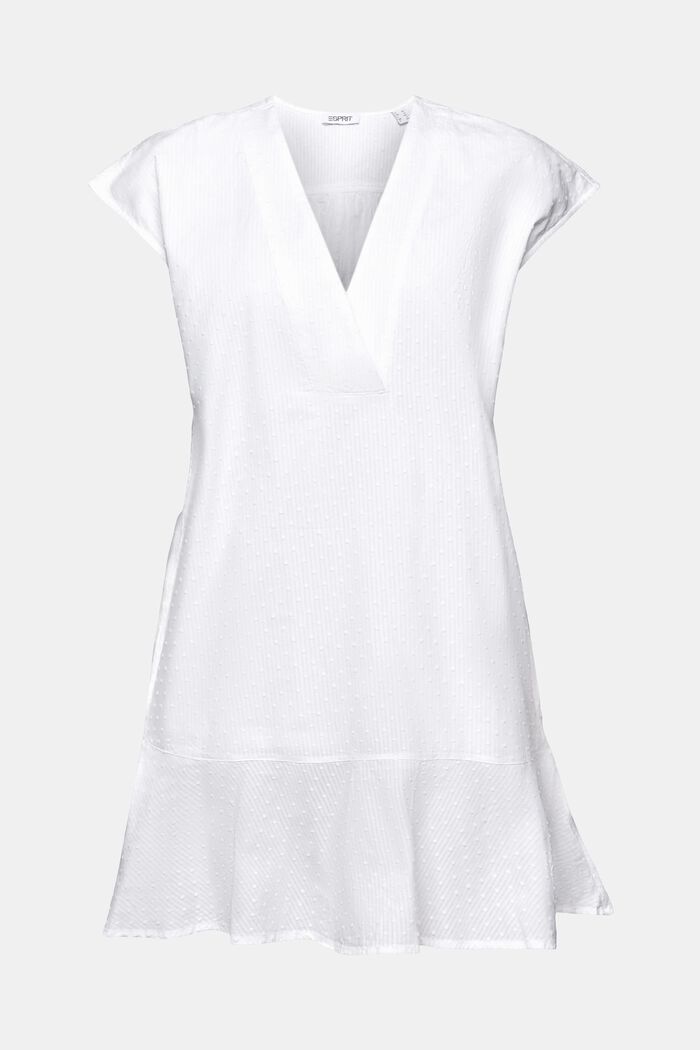 Sleeveless Peplum Mini Dress, WHITE, detail image number 6