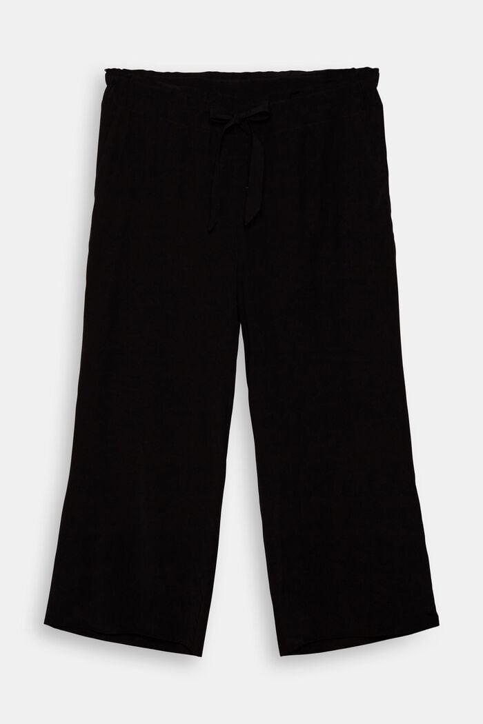 CURVY trousers with a wide leg, LENZING™ ECOVERO™