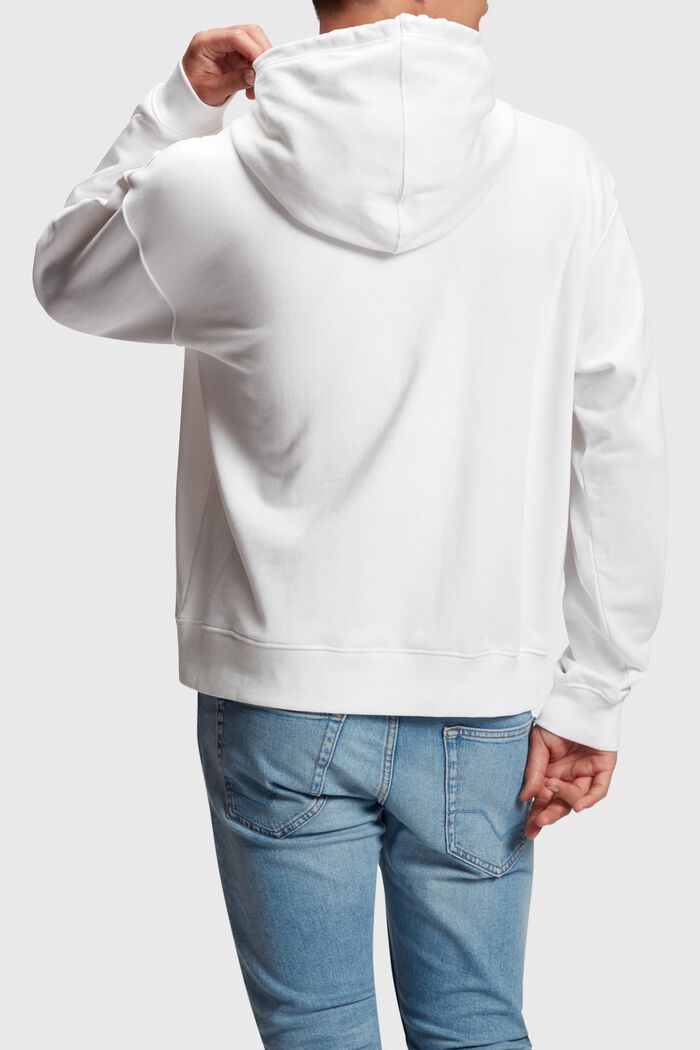 Patched hoodie, WHITE, detail image number 1