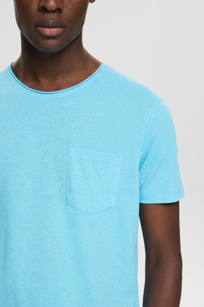 Recycled: melange jersey T-shirt, TURQUOISE, detail image number 2