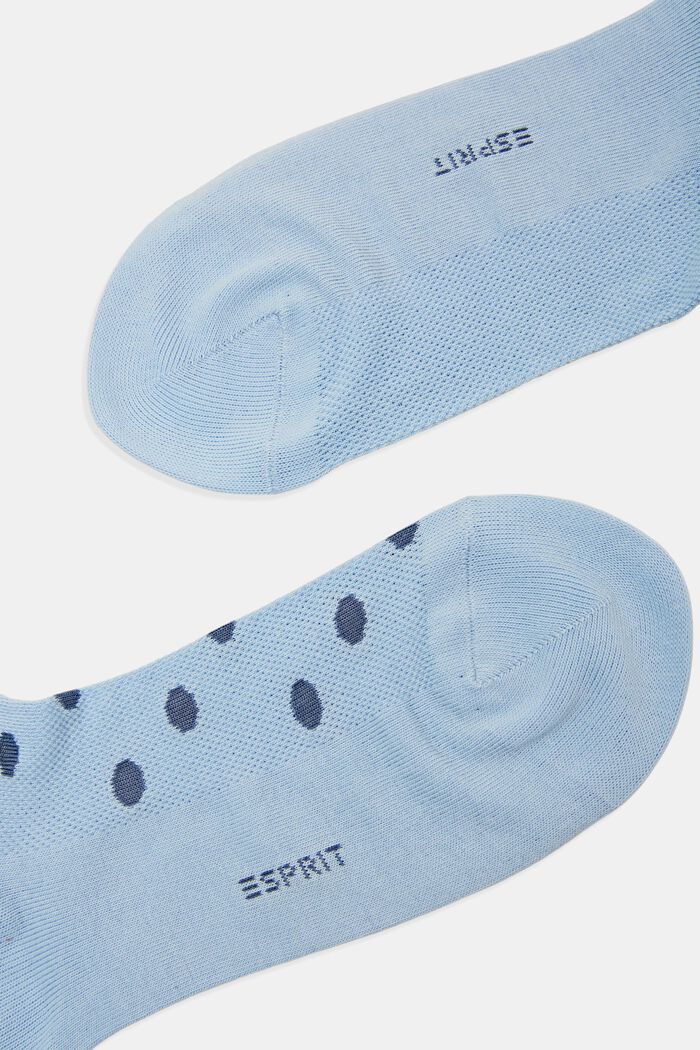 2-pack of trainer socks with mesh, organic cotton, CLOUD, detail image number 1